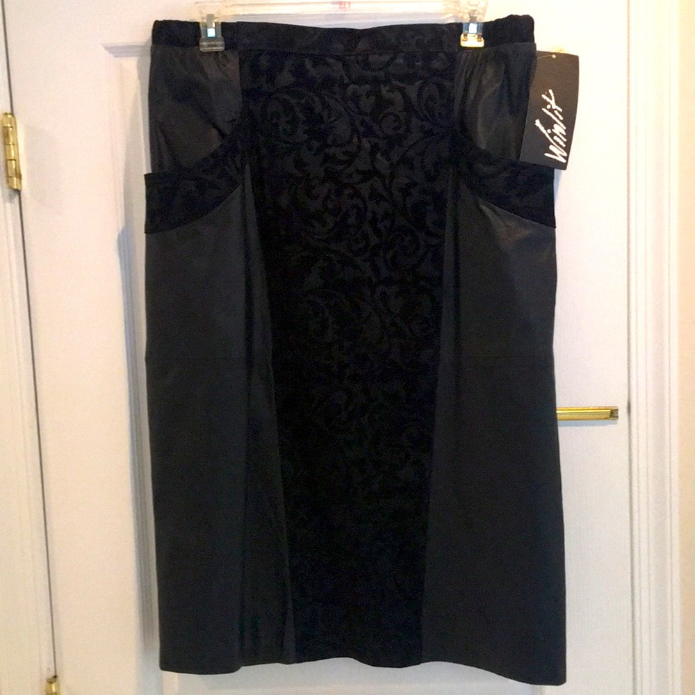Women’s Black Leather Skirt